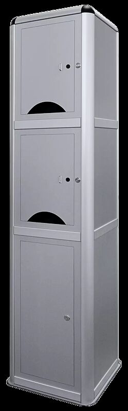 Ladesäule CORVI, 2 kleine Schließfächer, mit Master-Slave-Funktion