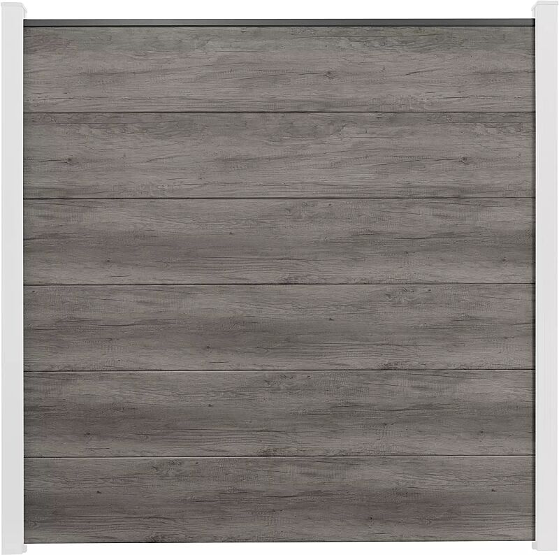 Sichtschutzwand WEXFORD, Ausführung BASIC, Wandelemente foliert in monument oak