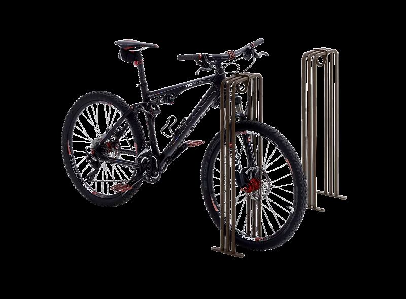 Anlehnbügel ANZIO, Breite 268 mm, in corten