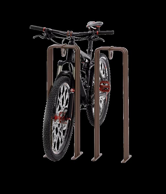 Anlehnbügel ANZIO, Breite 268 mm, in corten