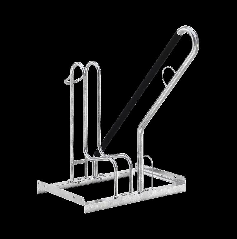 Fahrradständer DAVIE, Einstellung tief mit Anlehnbügel