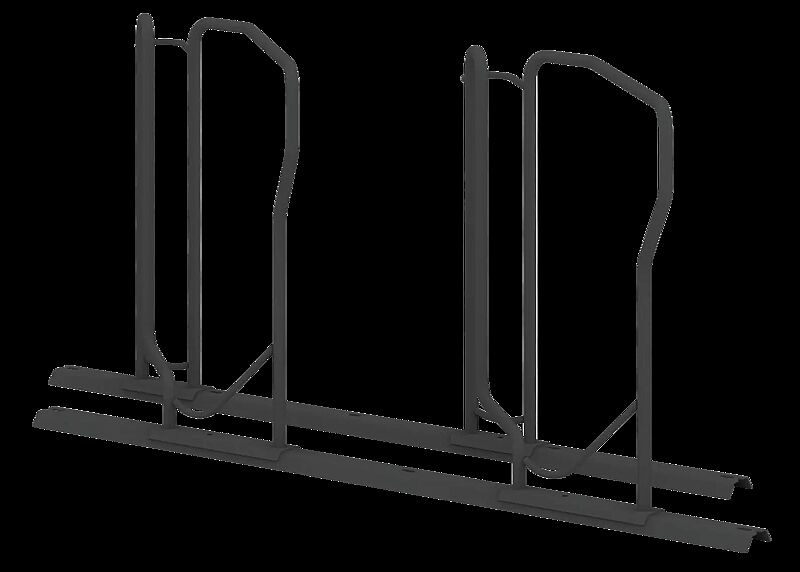 Fahrradparker TACOMA einseitig 45°, tief, zum Aufdübeln bei +/- 0 mm, 1 Stellplatz, in RAL 7016 anthrazitgrau