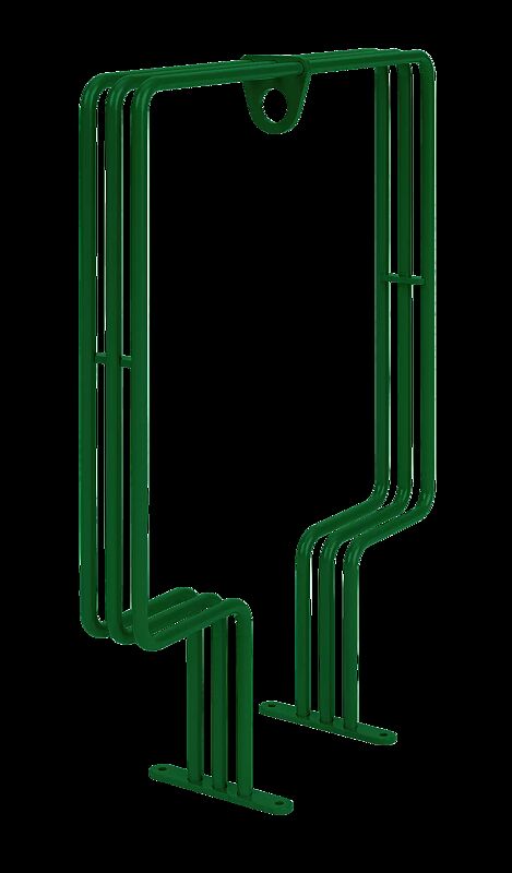 Anlehnbügel ANZIO, Breite 660 mm, in RAL 6029 minzgrün