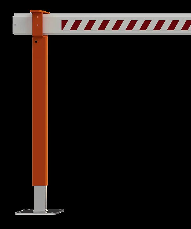 Detail: Auflagestütze in RAL 2004 reinorange