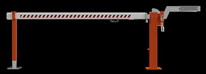 Wegesperre BELMONT, Haupt- und Auflagestütze in RAL 2004 reinorange