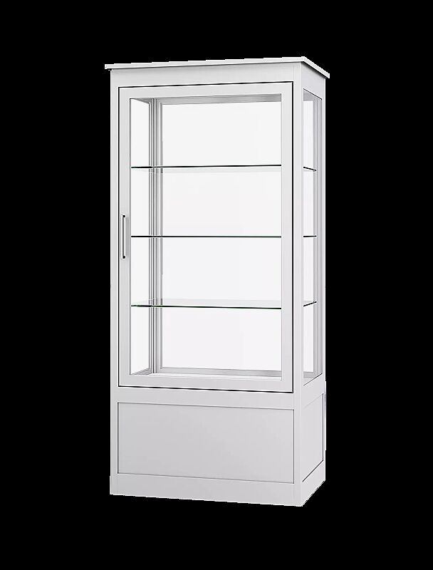 Öffentlicher Bücherschrank EMBRUN, Breite 900 mm, mit einteiliger Drehflügeltür, vorn öffnend, in RAL 9016 verkehrsweiß