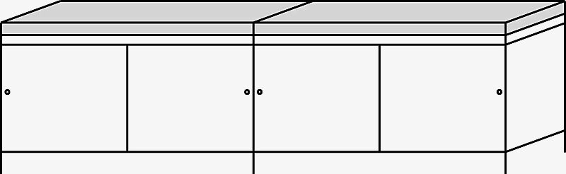 Fahrradhaus MULTIPORT®, Dachbreite x Dachtiefe 7910 mm x 2580 mm, mit Trespa®-Leisten