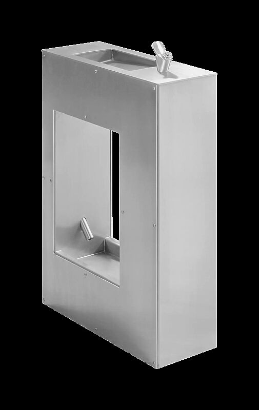 Trinkbrunnen LURAS mit Hundetrinkschale, aus Edelstahl