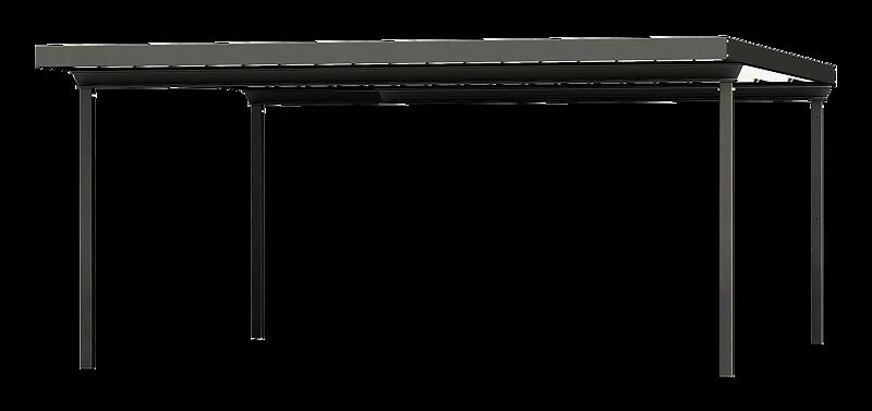 Pkw-Überdachung Z01, für 2 Pkw, Dachbreite x Dachtiefe 5290 x 5000 mm, Stahlkonstruktion in RAL 7016 anthrazitgrau