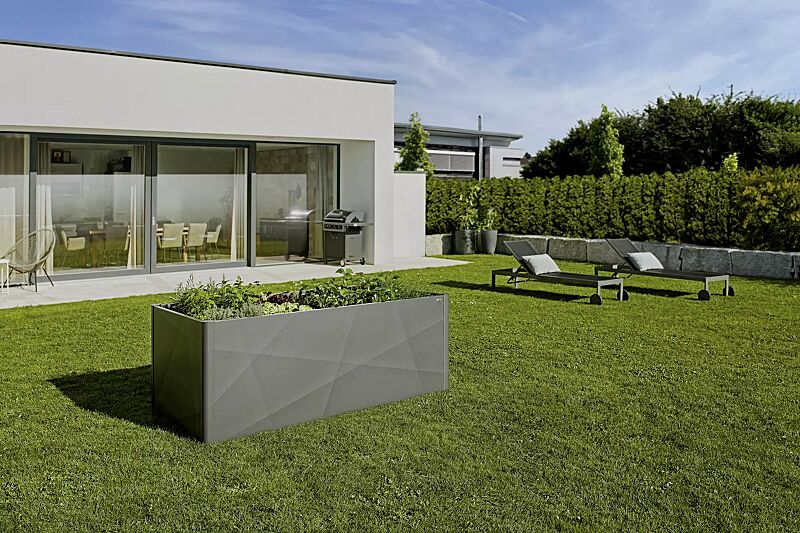 Hochbeet X-DESIGN, B x T 2000 x 1000 mm, in quarzgrau-metallic