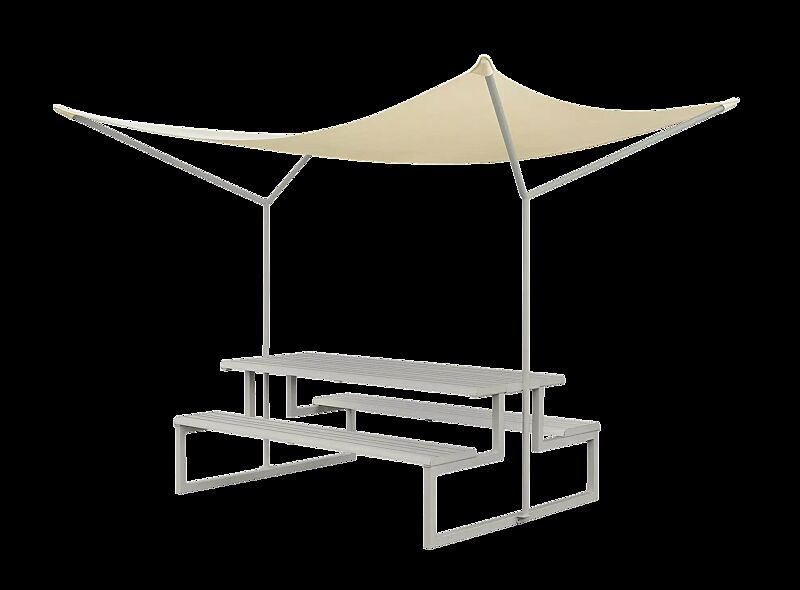 Freizeitüberdachung MANTUA, in RAL 7032 kieselgrau