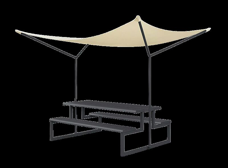 Freizeitüberdachung MANTUA, in eisenglimmergrau