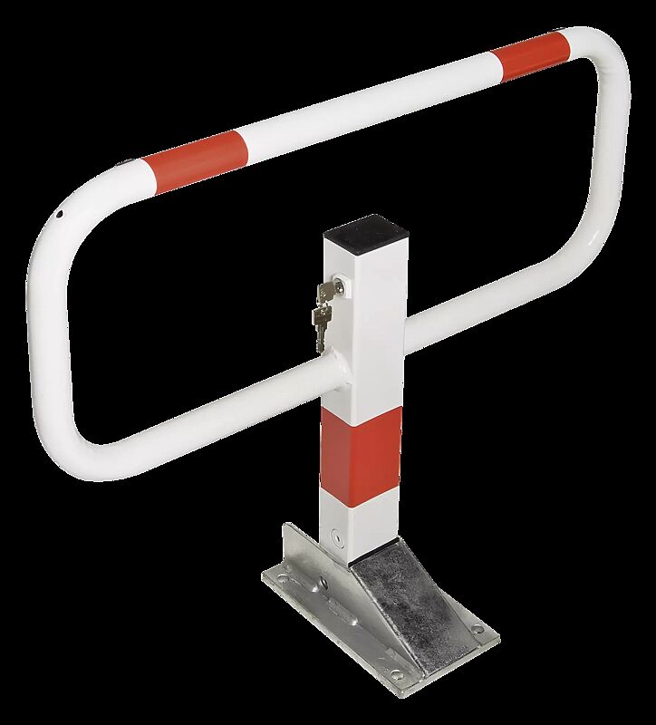 Parkbügel SERRES mit Reflexstreifen, weiß lackiert