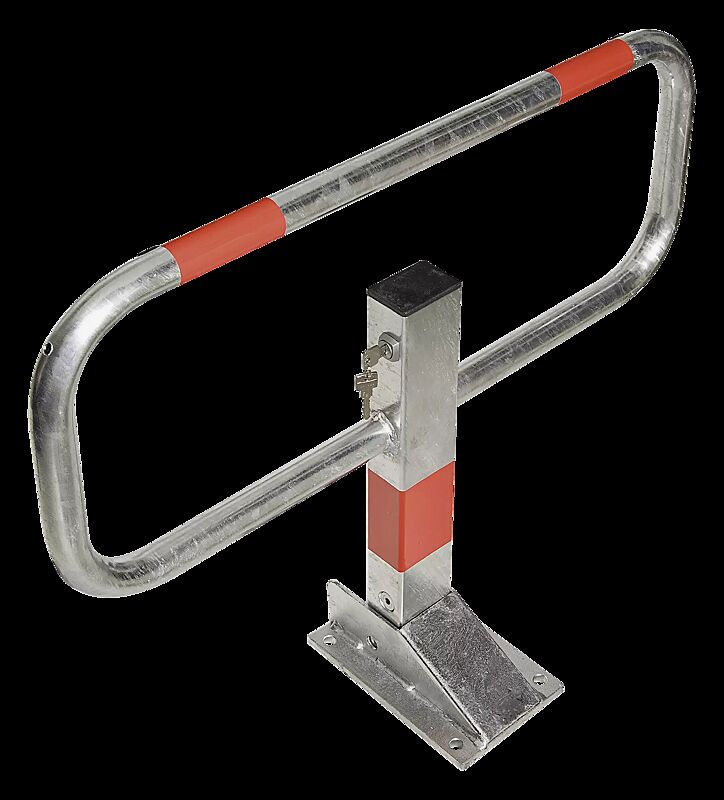 Parkbügel SERRES, mit Reflexstreifen, feuerverzinkt