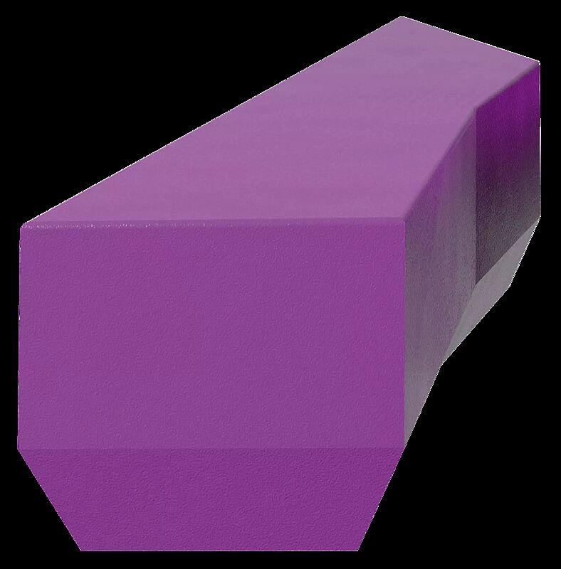 Sitzbank JUST big, Ausführung links, in RAL 4006 verkehrspurpur