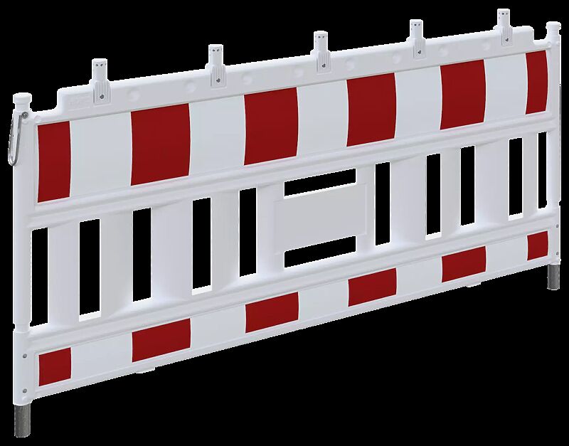 Absperrschrankengitter SURIN, mit retroreflektierender Folie Typ RA1/A rot-weiß