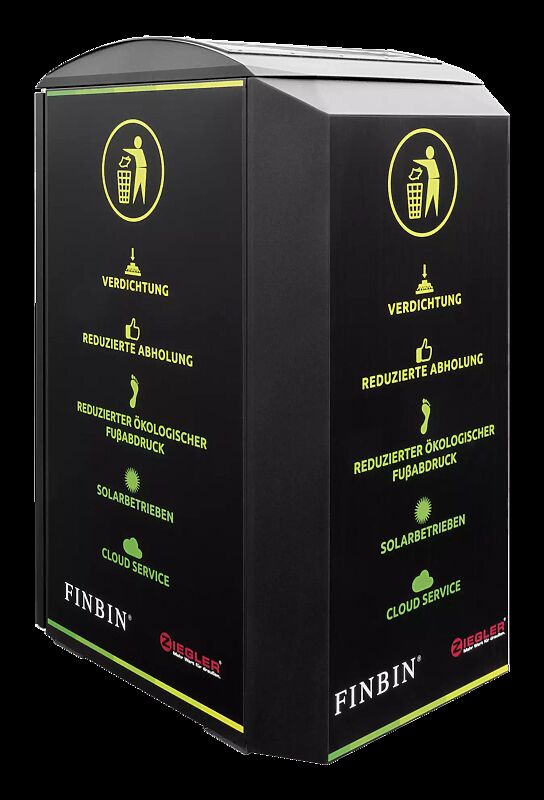 Abfallbehälter CITYSOLAR 360 ohne Ascher