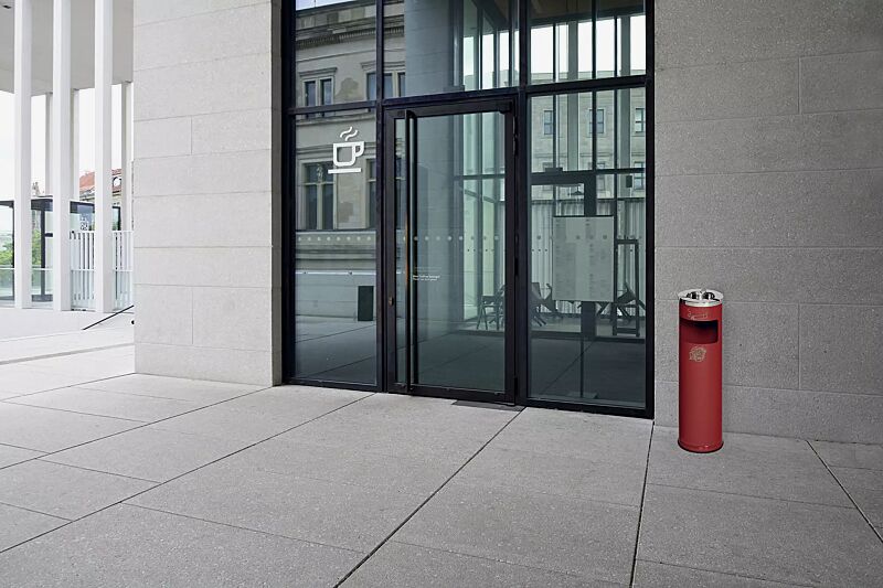 abfallbehaelter-bonn__shoKAT0064499 Abfallbehälter BONN mit Ascher, RAL 3000 feuerrot