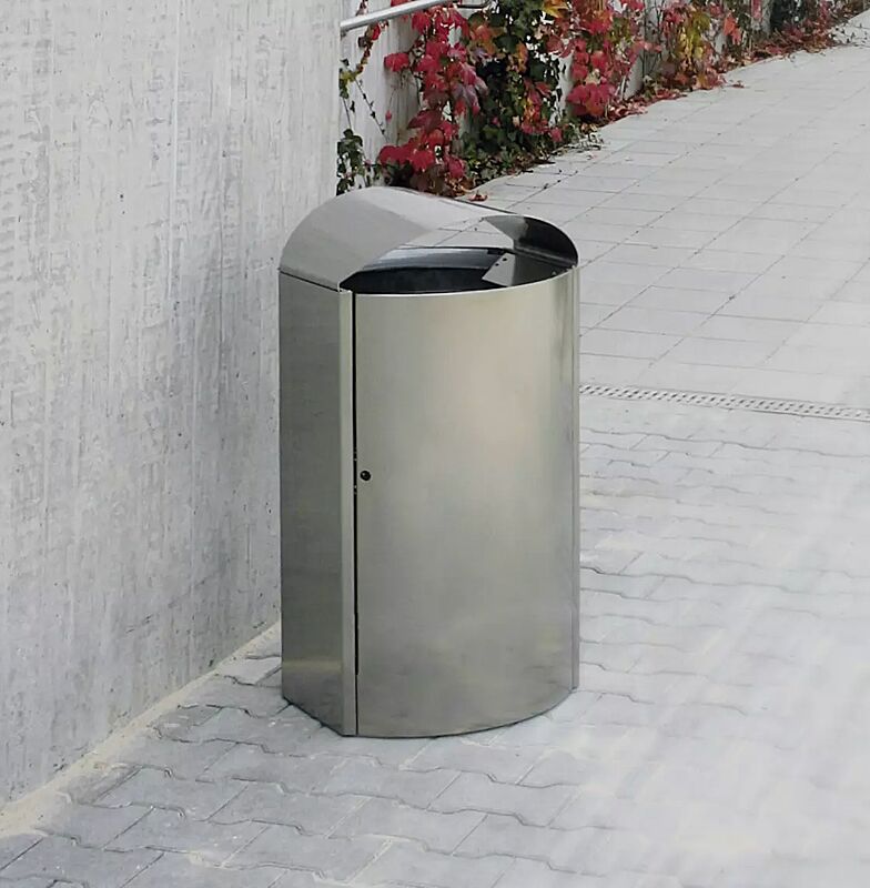 Abfallbehälter CAPITAL, 90 Liter, aus Edelstahl