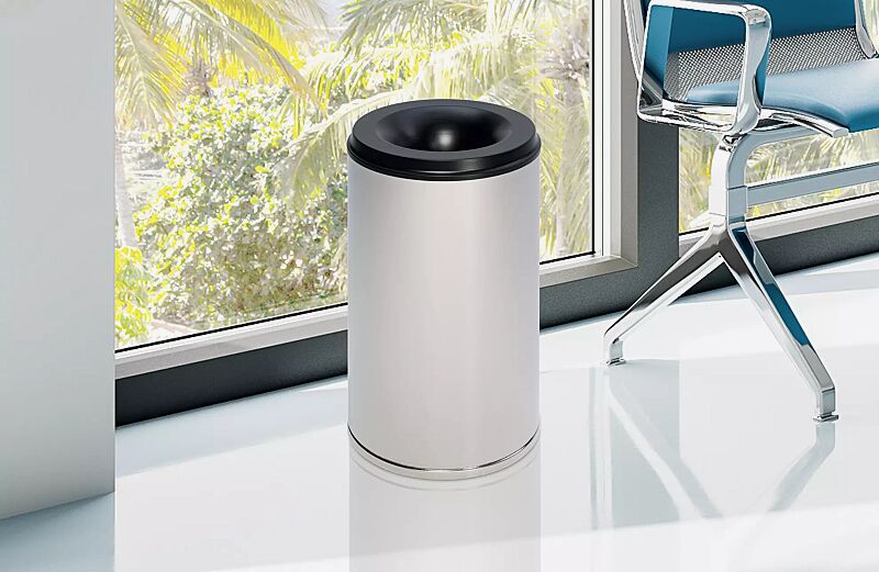 Abfallbehälter CARLTON, in Edelstahl, 50 Liter