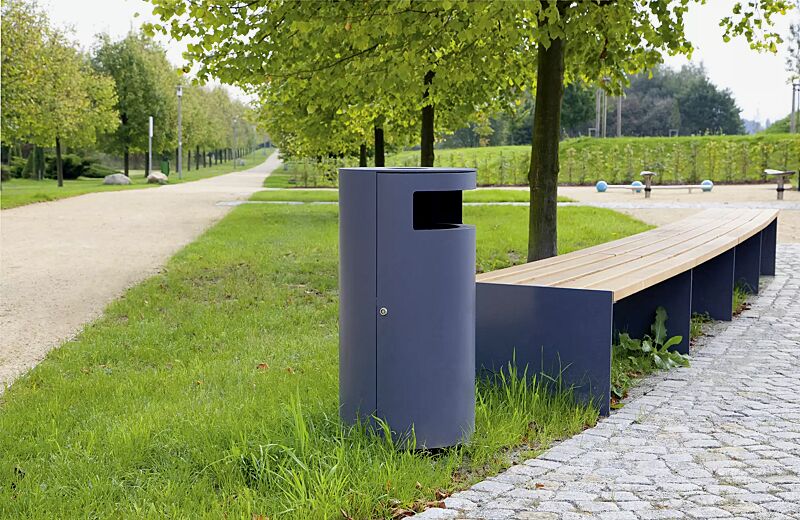 abfallbehaelter-cima__shoKAT0037868 Abfallbehälter CIMA mit Ascher, in DB 703 eisenglimmer