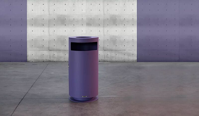 abfallbehaelter-cima__shoKAT0060409 Abfallbehälter CIMA mit Ascher, in RAL 4005 blaulila