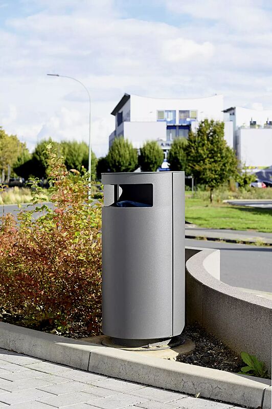 abfallbehaelter-cima__shoKAT0071466 Abfallbehälter CIMA mit Ascher, in DB 703 eisenglimmer