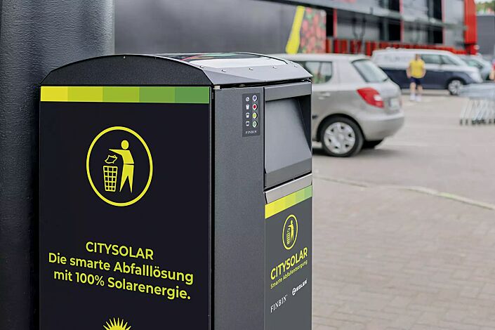 Abfallbehälter CITYSOLAR 120 ohne Ascher
