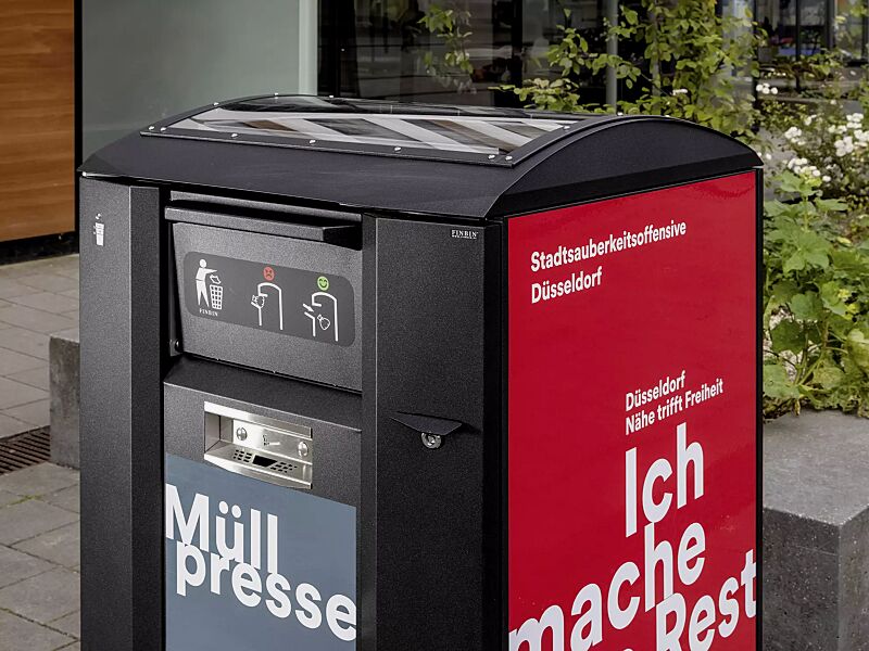 abfallbehaelter-citysolar__shoKAT0076076 Abfallbehälter CITYSOLAR 240 mit Ascher, Beklebung bauseits