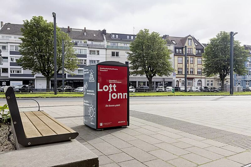 abfallbehaelter-citysolar__shoKAT0076077 Abfallbehälter CITYSOLAR 240 mit Ascher, Beklebung bauseits