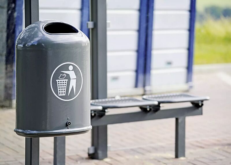 abfallbehaelter-derby__shoKAT0041067 Abfallbehälter DERBY aus Stahl, in DB 703 eisenglimmer