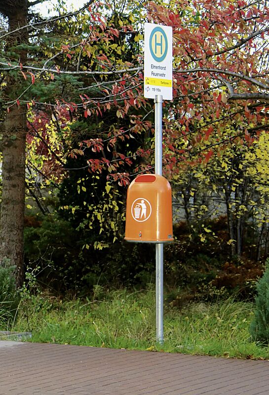 abfallbehaelter-derby__shoKAT0060626 Abfallbehälter DERBY aus Polyethylen, in gelborange ähnlich RAL 2000