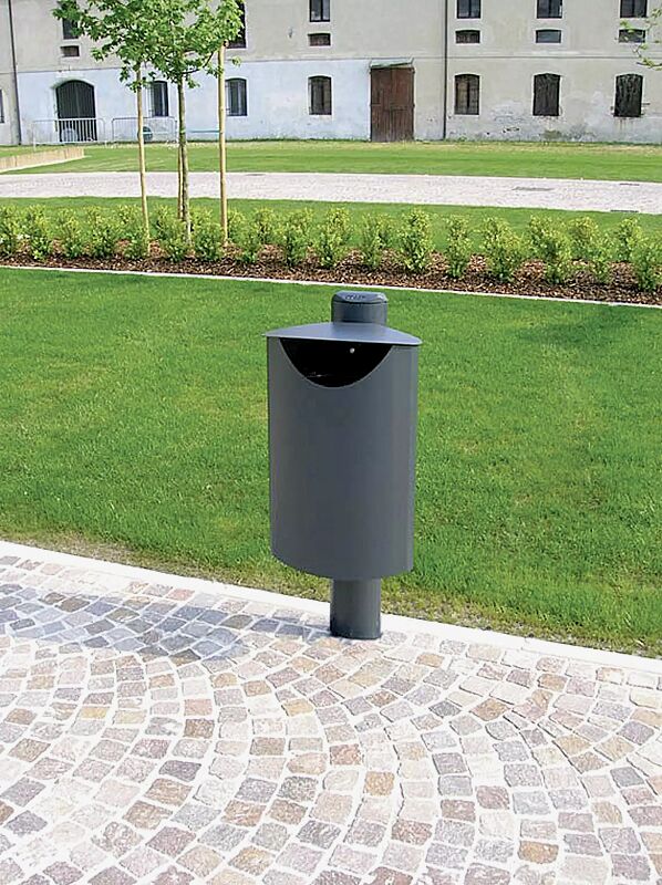 abfallbehaelter-fiore__shoKAT0050035 Abfallbehälter FIORE - UNO, zum Einbetonieren, in eisenglimmergrau