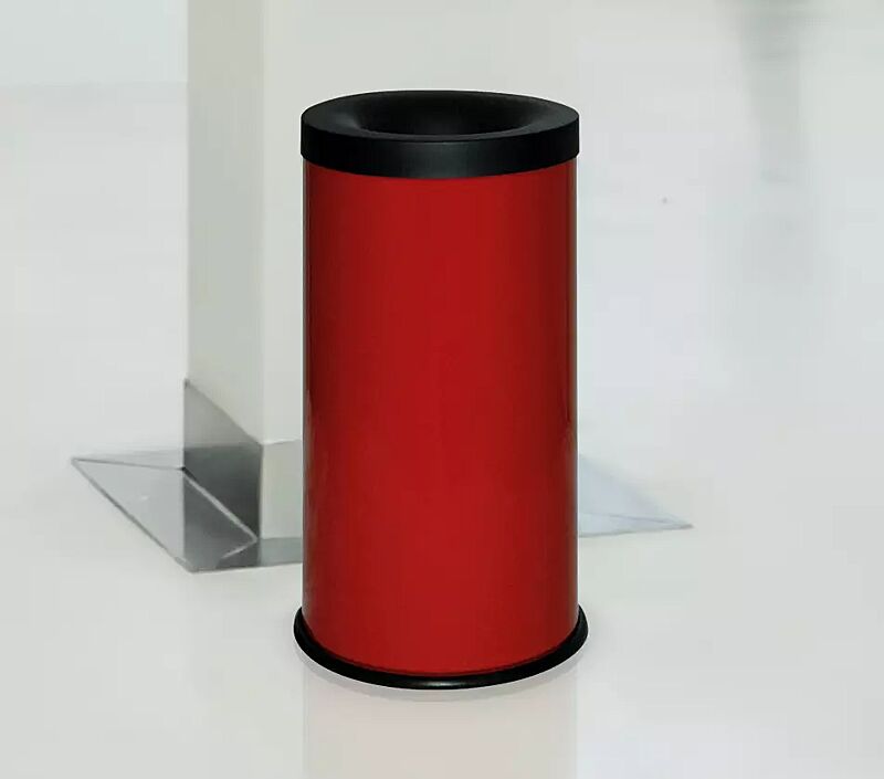 Abfallbehälter FIREMAN, in RAL 3001 signalrot