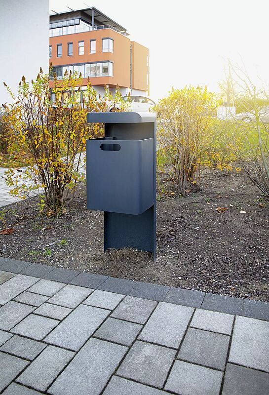 abfallbehaelter-halifax__shoKAT0061247 Abfallbehälter HALIFAX, 43 Liter, ohne Ascher, zum Einbetonieren, in DB 703 eisenglimmer