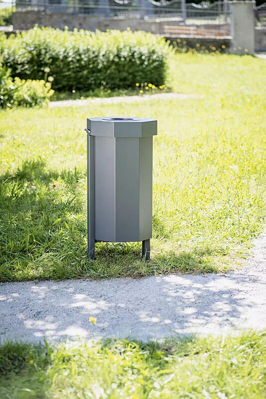 Abfallbehälter HAMBURG in RAL 7016 anthrazitgrau
