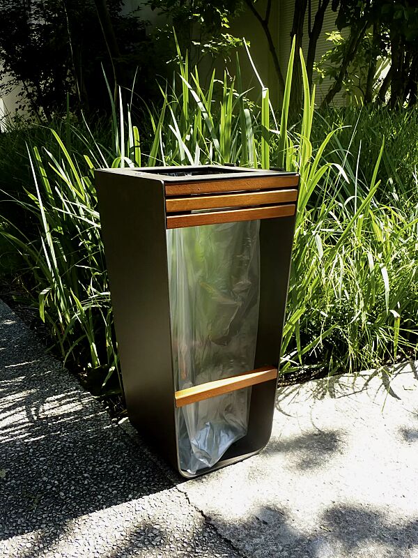 abfallbehaelter-karma__shoKAT0053805 Abfallbehälter KARMA mit Abfallsackhalterung, Stahlteile in DB 703 eisenglimmer