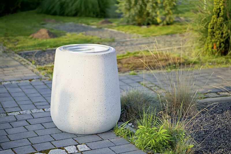 Abfallbehälter KOBE aus Beton, sandgestrahlt