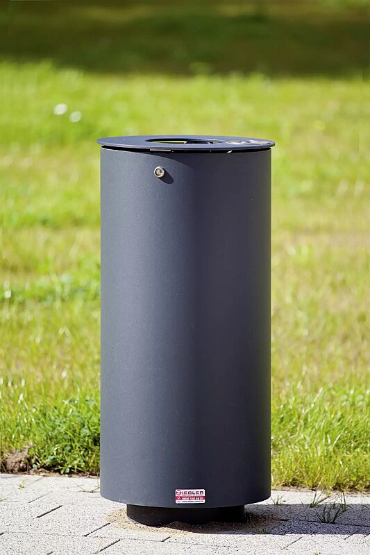 abfallbehaelter-noranda__shoKAT0030010 Abfallbehälter NORANDA, mit Ascher, in RAL 7016 anthrazitgrau