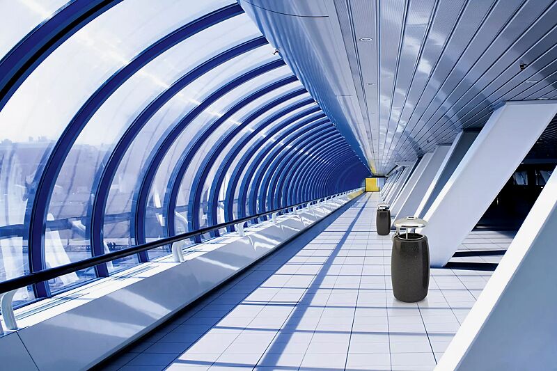 abfallbehaelter-orione__shoKAT0042578 Abfallbehälter ORIONE aus rekonstituiertem Marmor geschliffen, mit Edelstahl-Schutzdach, in schwarz ebano