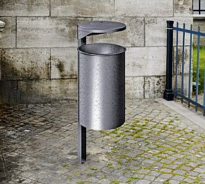 <div id="container" class="container">Abfallbehälter SALTILLO, zum Einbetonieren mit Anschraubflansch, feuerverzinkt</div>