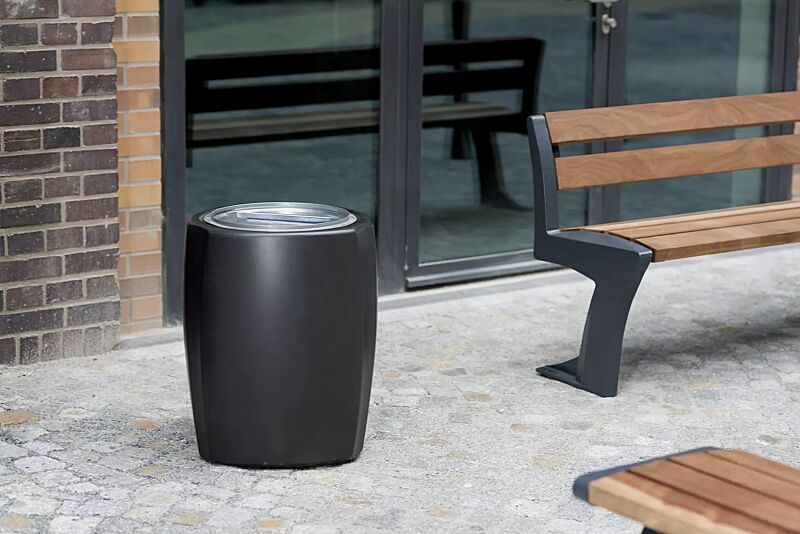 Abfallbehälter TALLIN in RAL 7016 anthrazitgrau