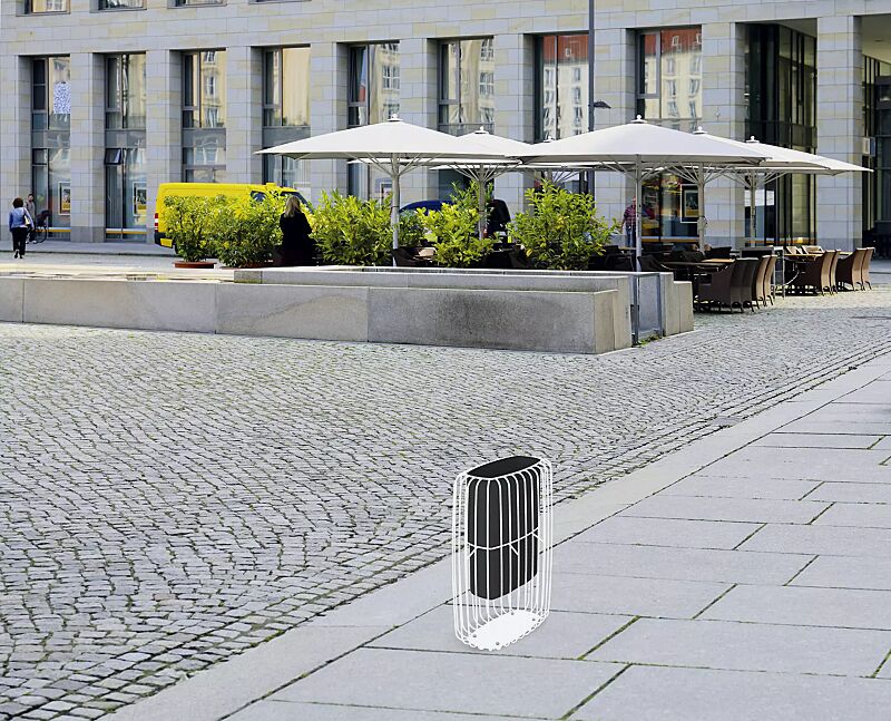 abfallbehaelter-tlesk__shoKAT0057067 Abfallbehälter TLESK mit Innenbehälter, in RAL 9010 reinweiß