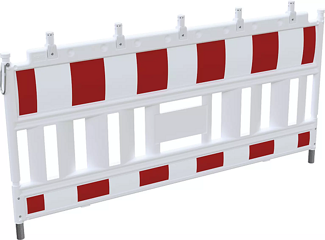 Absperrschrankengitter SURIN, mit retroreflektierender Folie Typ RA2/B rot-weiß