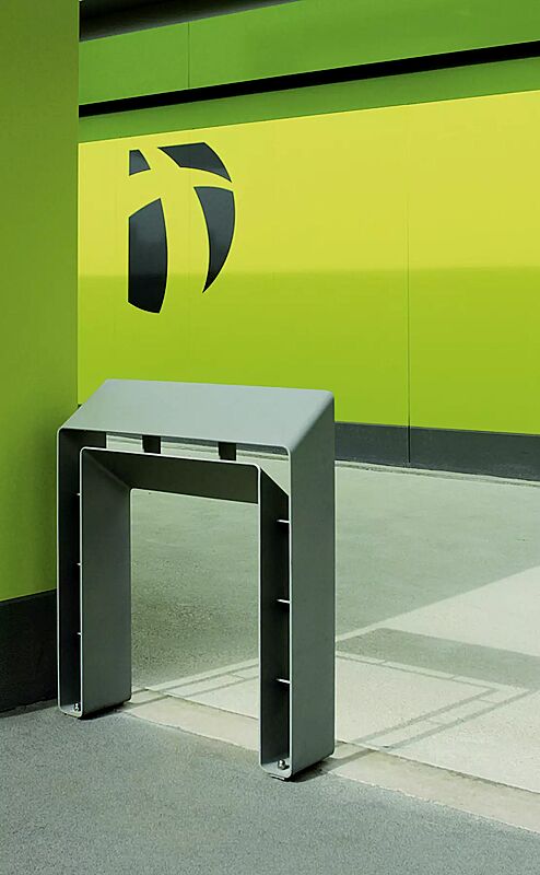 anlehnbank-radium__shoKAT0043086 Anlehnbank RADIUM, 1000 mm, in RAL 9007 graualuminium