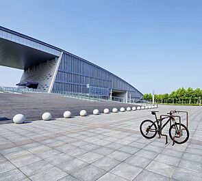 Anlehnbügel ANZIO, Breite 660 mm, in corten