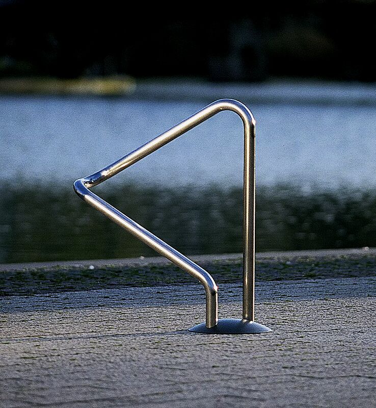 Anlehnbügel AUSTIN, kurzer Bügel, Edelstahl