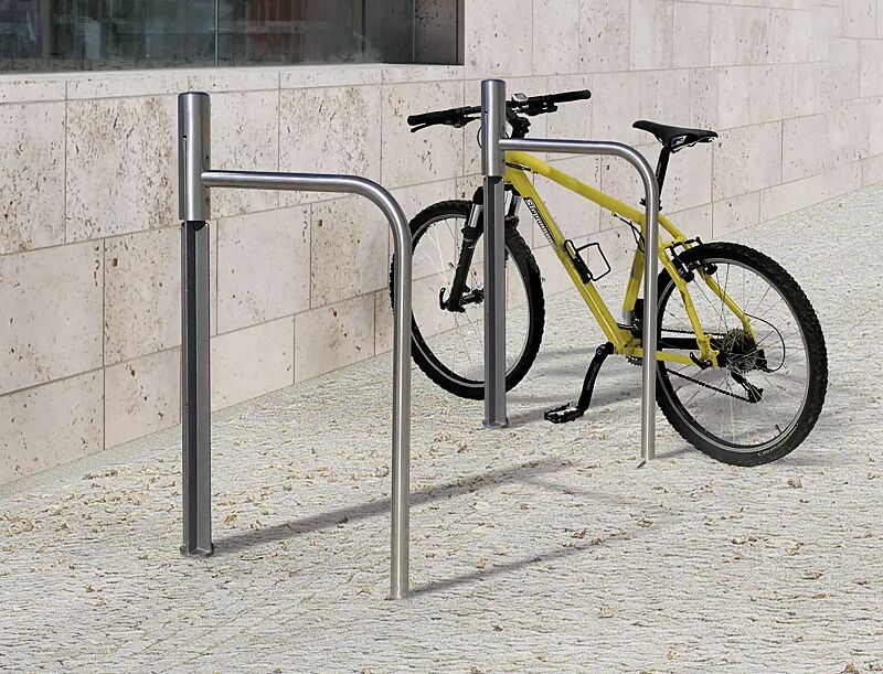 Anlehnbügel EVEOLE in Edelstahl und DB 703 eisenglimmer