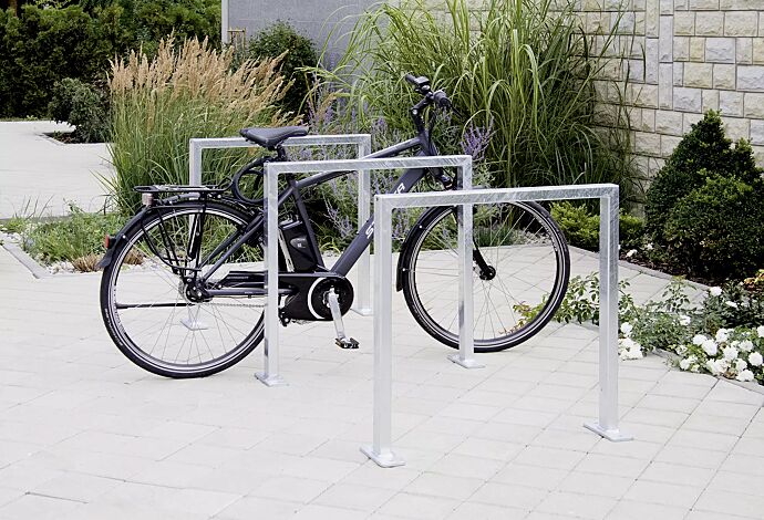 Anlehnbügel FLINT zum Aufdübeln, feuerverzinkt