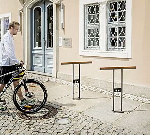 Anlehnbügel SOHA zum Aufdübeln, in RAL 7016 anthrazitgrau